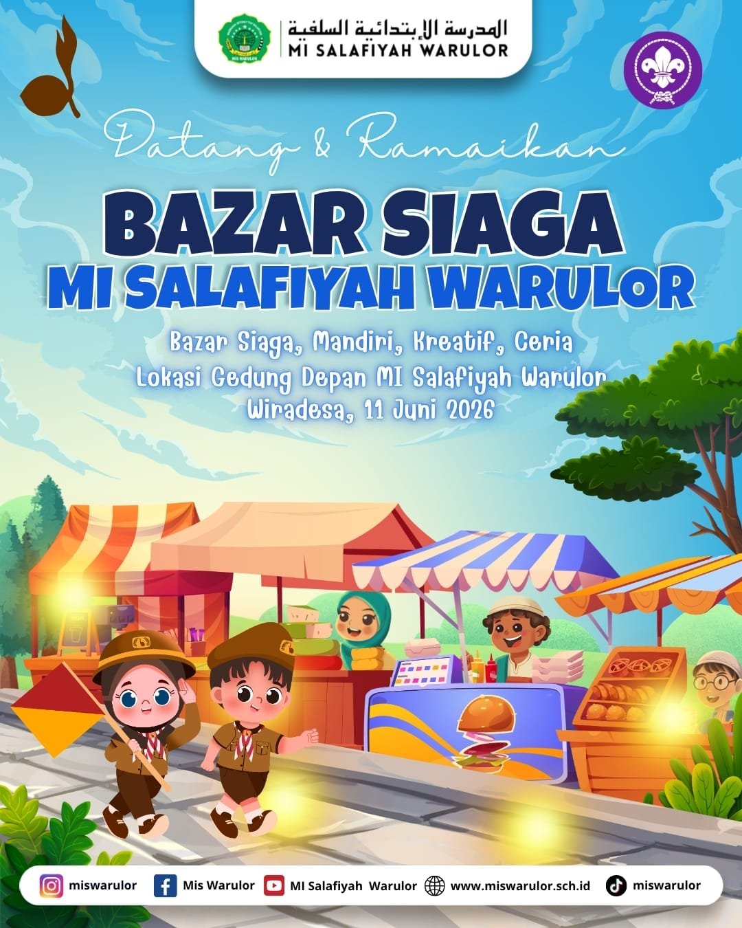 Bazar Siaga MI Salafiyah Warulor, Wadah Belajar Mandiri, Kreatif, dan Ceria