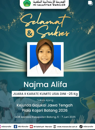Najma Alifa Raih Juara II Kejuaraan Gojukai Jawa Tengah Piala Kajari Batang 2026